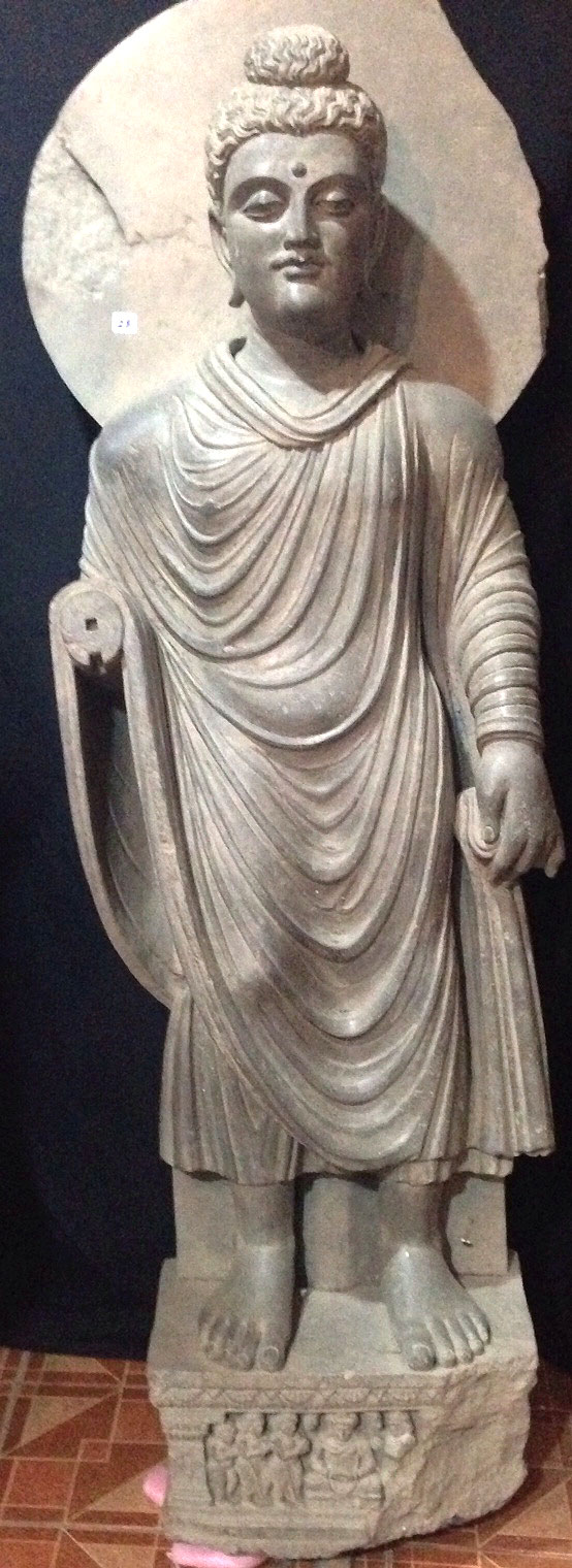 Large Gandhara Standing Buddha - Edgar L. Owen Galleries